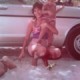 Con mi hermano en playa
